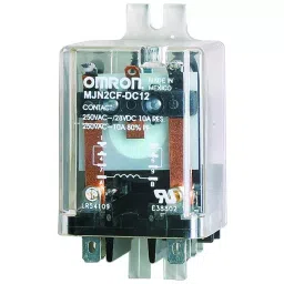 OMRON INDUSTRIAL AUTOMATION RELAY, DPDT, 240VAC, 28VDC, 10A, MJN2CF-DC12-49