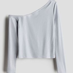 H&M Girls Ribbed One-Shoulder Top-image-45