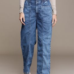 Moda Rapido Women Baggy Fit High-Rise Light Fade Stretchable Jeans-picture-15