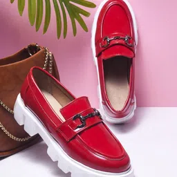 Try Me Women Patent Leather Loafers-image-86