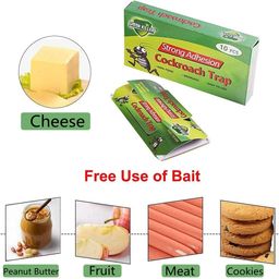 WebWares 10pcs Cockroach Trap Roach Killer, Cockroach Traps with Bait, Sticky Pest Control Trap, Cockroach Killer Traps for Insects Pack of 10 image 5