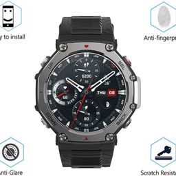 m.g.r.j M.G.R.J® Tempered Glass Screen Protector for Amazfit T-Rex 3 48mm Smart Watch (Pack of 2) image 2