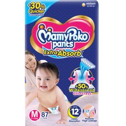 MamyPoko Extra Absorb Pants Style Diapers Medium - 87 Pieces-16