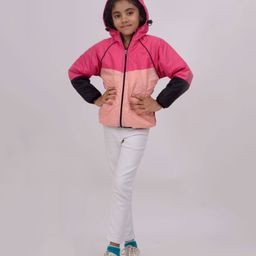 TOONYPORT Full Sleeves Colorblocked Winter Jacket - Pink-image-1