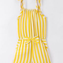 CrayonFlakes Sleeveless Striped Jumpsuit - Yellow-picture-33