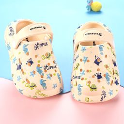 Cute Walk by Babyhug Crab Printed Clogs with Backstrap - Cream-image-58