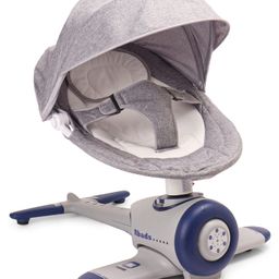 Airplane Shaped Electric Rocker with Mosquito Net & Remote - Grey-92