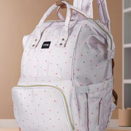 Luvlap Multifunctional Waterproof Diaper Bag-Backpack Cum Tote Bag Stars Print - White-image-37