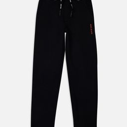 Pepe Jeans Cotton Knit Full Length Trouser with Brand Text Print - Black-image-65