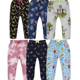 3PIN Boys Pack Of 6 Printed Pure Cotton Track Pants-picture-55