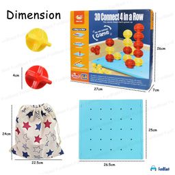 FunBlast 3D Connect 4 in a Row Board Game for Kids  Multicolour image 3