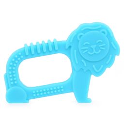 fab n funky Lion  Shaped Silicon Teether - Blue image 4