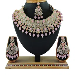 VATSALYA creation Women PinkJewellery Set-image-46