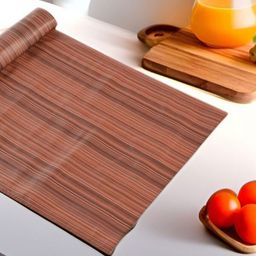 REVEXO Brown Printed Water-Resistant Shelf Liner-6