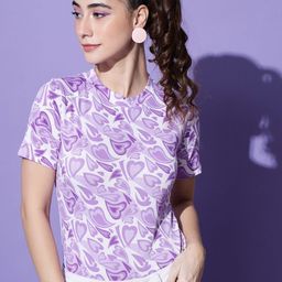 TANDUL Women Printed Round Neck Short Sleeves Top-image-28