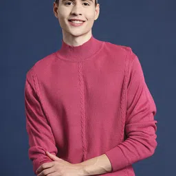 Mast & Harbour Pure Acrylic Cable Knit Detail Pullover-picture-48