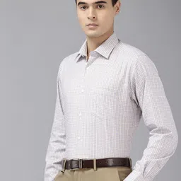 Van Heusen Pure Cotton Custom Fit Checked Formal Shirt-picture-7