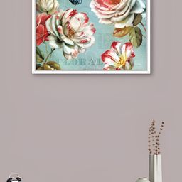 Myntra Elegant Homes Blue Single Piece Canvas Floral and Botanical Wall Paintings-image-78