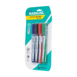 Linc Markline W100 Fine Tip Multi Color Whiteboard Marker (Pack of 4 Pcs) image 2