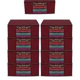 AMAK INC Maroon Fabric Multi-Utility Wardrobe Organisers-picture-43