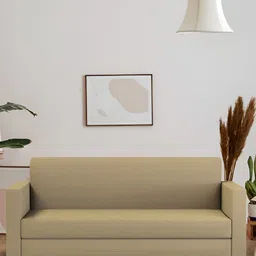 Chumbak Modern Couch-Beach Beige Three Seater Inflatable Sofa and Bed-image-35
