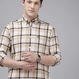 Arrow Pure Cotton Manhattan Slim Fit Opaque Checked Casual Shirt-picture-9