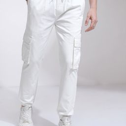 HIGHLANDER Men Slim Fit Cotton Joggers Trousers-image-21