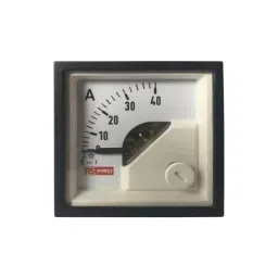 RS PRO Analogue Panel Ammeter 40 (Input Scale) A AC 45x45 mm 1 % Moving Iron, 1862416-16