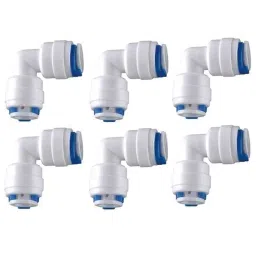OO LALA JI 6.35x6.35 mm (1/4x1/4 inch) Both Side Push Elbow Connector for RO Water Purifier (Pack of 6 Pcs)-picture-44