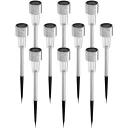GIGAWATTS Solar Pathway Light Outdoor Landscape Walkway Lanterns Sun Powered, GIGSFL04 (Pack of 10)-image-9