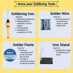 Walkers 23 Pcs Soldering & Desoldering Equipment Tool Machine Kit with Flux Paste & Wire, WK0044 image 2