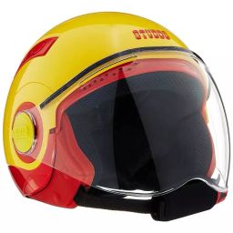 Studds NANO 560 RED/YELLOW (560 mm) Small Open Face Helmet, RED/YELLOWNANO 560-image-3