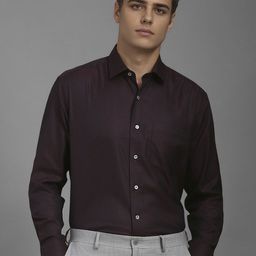 Luxure by Louis Philippe Men Classic FitGeometric Printed Cotton Formal Shirt-image-68