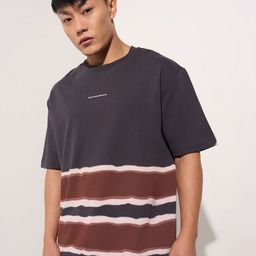 People Men Striped Round Neck Cotton Relaxed Fit T-shirt-image-19