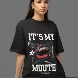 SNUG24 Women Graphic Printed Drop-Shoulder Sleeves Pure Cotton Oversized T-shirt-picture-17