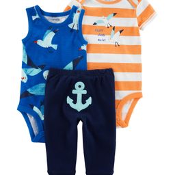 Carter's 3-Piece Anchor Onesies with legging - Blue Orange Navy-image-43