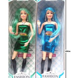 New Pinch Articulated Fashion Doll Pack of 2 Green Blue - Height 25 cm-12