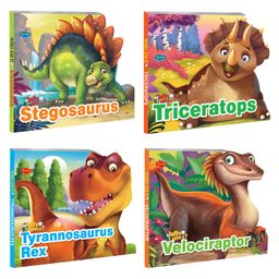 Who Am I Story Books Of Velociraptor Tyrannosaurus Rex Triceratops And Stegosaurus Set Of 4 - English-5