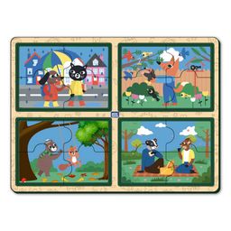 Mini Leaves Four 4 Piece Act of Kindness Jumbo Pieces Wooden Puzzle Set of 4 Chunky Jigsaw Puzzle for Kids Set of 16 Pieces- Multicolor-18