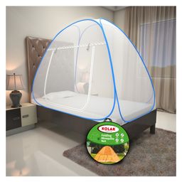 Kolar Single Bed Premium Machardani King Size Mosquito Net - Blue-23