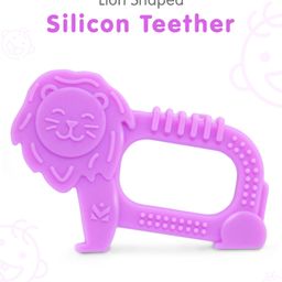 Lion  Shaped Silicon Teether - Purple-0
