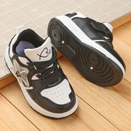 Babyoye Slip On Sneakers with Velcro Closure - Black-image-75
