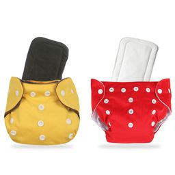 Chinmay Kids One Size Adjustable Baby Cloth Button Diaper - Washable/Reusable Nappies for Infants & Toddlers With Black Insert (8 X 8 inch) Pack of 2-27