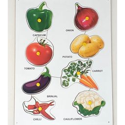 A&A Kreative Box Wooden Vegetable Puzzle -8Pc-12