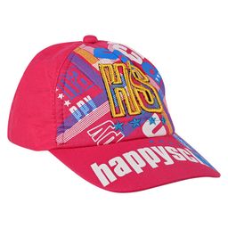 Kid-O-World Cotton Happy Text Designed Cap - Red-image-1