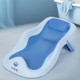 Luv Lap Baby Bath Seat Safe & Comfortable Non-Slip Durable Bather for Easy Bath Time - Blue-21