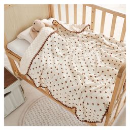 SYGA Baby Blanket Ultra Soft Heart Design, Cozy Cotton Blanket for Newborn Infant Toddler, Crib & Stroller Use 40 x 40 inch-image-65