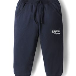 Pink Rabbit Looper Knit Full Length Lounge Pant With Beyond Happy Print - Navy Blue-image-50
