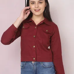 BUY NEW TREND Spread Collar Lightweight Cotton Jacket-image-0