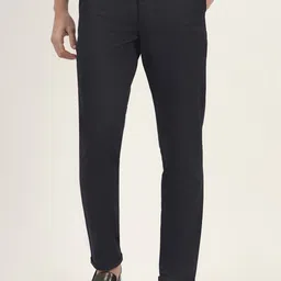 Greenfibre Men Textured Printed Slim Fit Formal Trousers-image-45